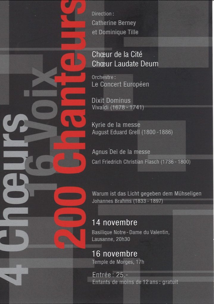 4 Choeurs, 16 Voix, 200 Chanteurs