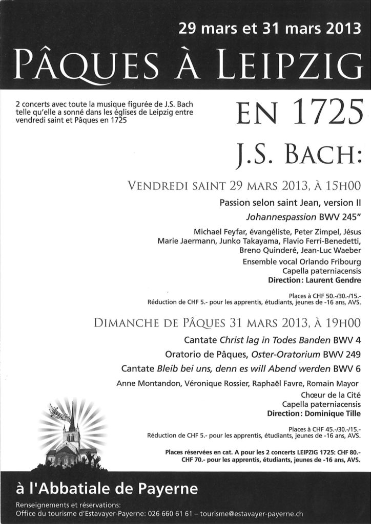 Pâques à Leipzig - Bach: Cantates et oratorio de Pâques