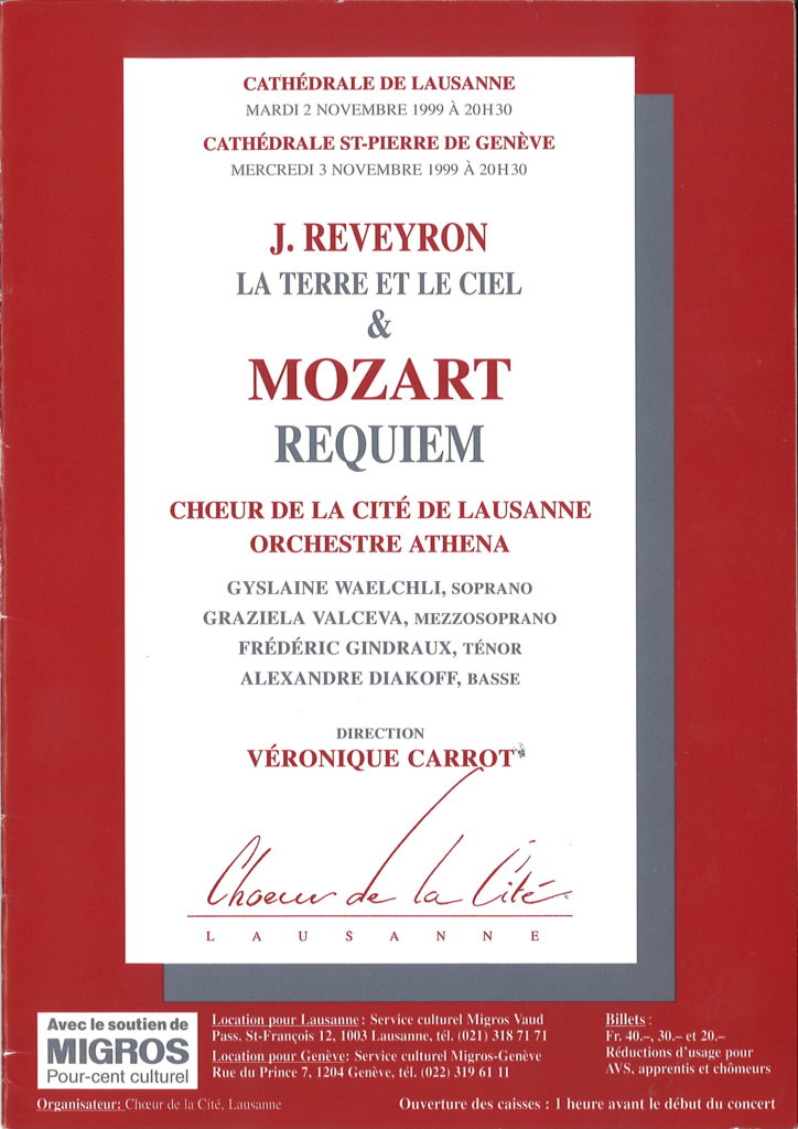 Mozart : Requiem - Reveyron : La Terre et la Ciel