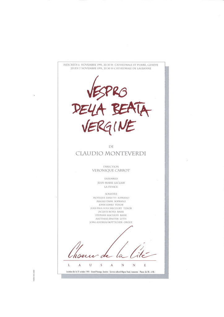 Monteverdi : Vespro della Beata Vergine