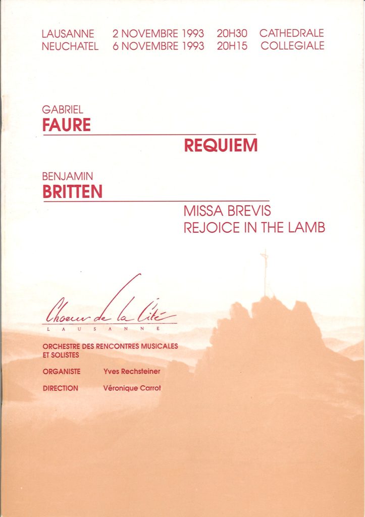 Faure: Requiem - Britten: Missa Brevis et Rejoice in the Lamb