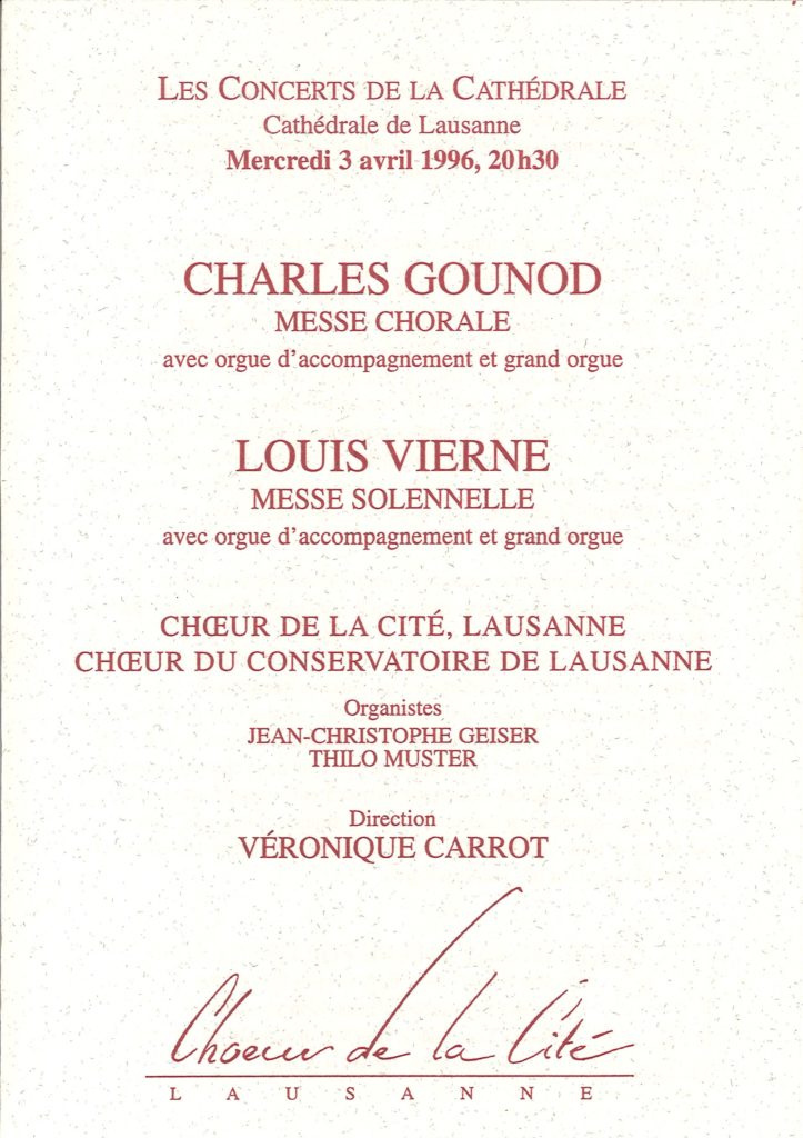 Gounod: Messe Chorale - Vierne: Messe Solennelle