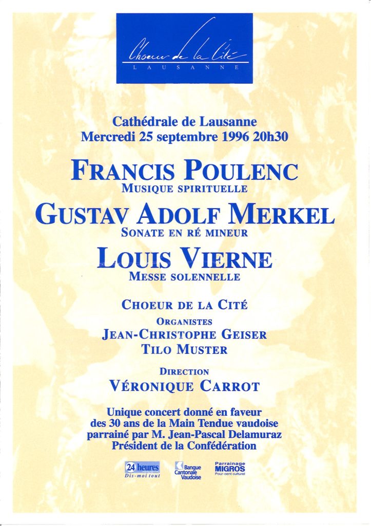 Poulenc: Musique Spirituelle - Merkel: Sonate en ré mineur - Vierne: Messe Solennelle